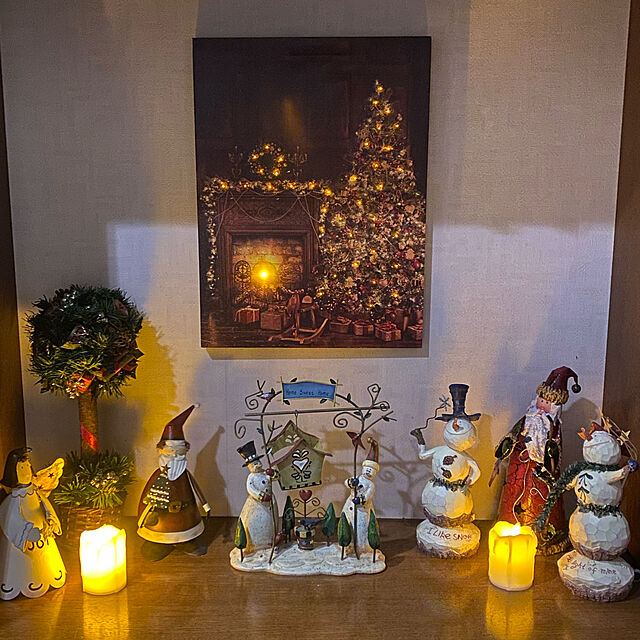yumirilの-北欧 クリスマス 雑貨 心安らぐ場所 キャンバスライト クリスマス雑貨 壁掛け 飾り 置物 アート ピクチャー インテリア ライト おしゃれの家具・インテリア写真