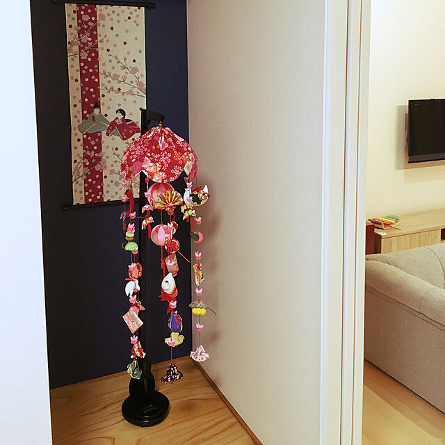 yoooookoの-【クリックポスト可】濱文様 絵てぬぐい 「桃の節句」　季節飾り タペストリー 手ぬぐい 手拭 綿100％ 春柄 和柄 日本製の家具・インテリア写真