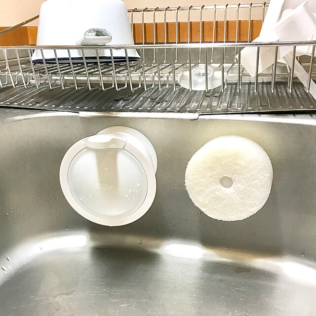 shirokinaのマーナ-マーナ (marna) キッチンスポンジ リフィル POCO(ポコ) スポンジ 食器洗い ( 付け替え / 浮かせる収納 ) 台所用スポンジ ホワイト K675Wの家具・インテリア写真