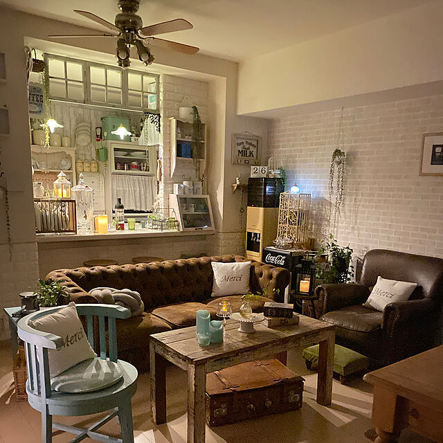 rieのニトリ-ハンギング グリーン(アマランサス) の家具・インテリア写真