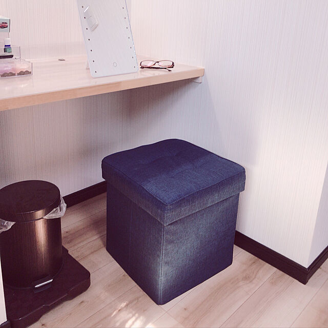 Yukicotoのニトリ-ペダルペール ベレット 木目 5L(DBR) の家具・インテリア写真
