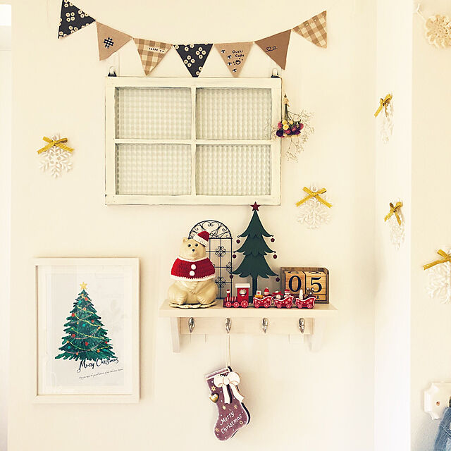 pineappleの-クリスマス　オブジェ 【木製トレイン】4連スノー　汽車　木製　おもちゃの家具・インテリア写真