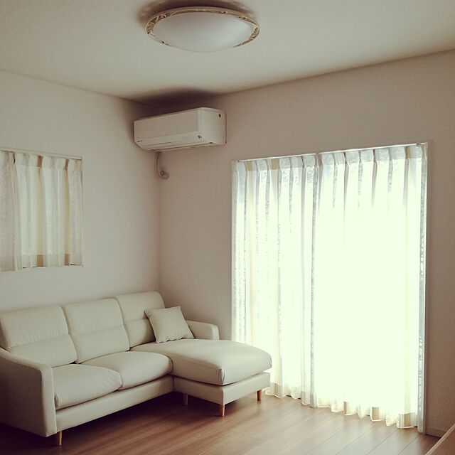 Chisatoのニトリ-合成皮革カウチソファ(Nシールド L A4R IV/DBR) の家具・インテリア写真