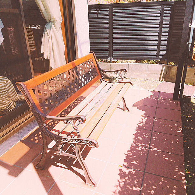 ai-nyanko.の-≪あす楽対応≫コーナン オリジナル LIFELEX ガーデンベンチ　LFX10−9692約幅120×奥行55×高さ73cmの家具・インテリア写真