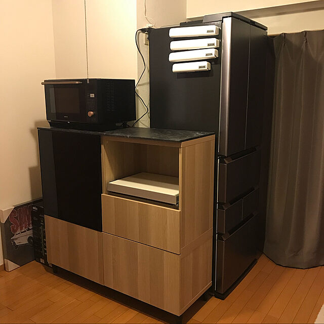 natsu21の-SHARP SJ-MF46H-H ダークメタル [冷蔵庫 (457L・フレンチドア)]の家具・インテリア写真