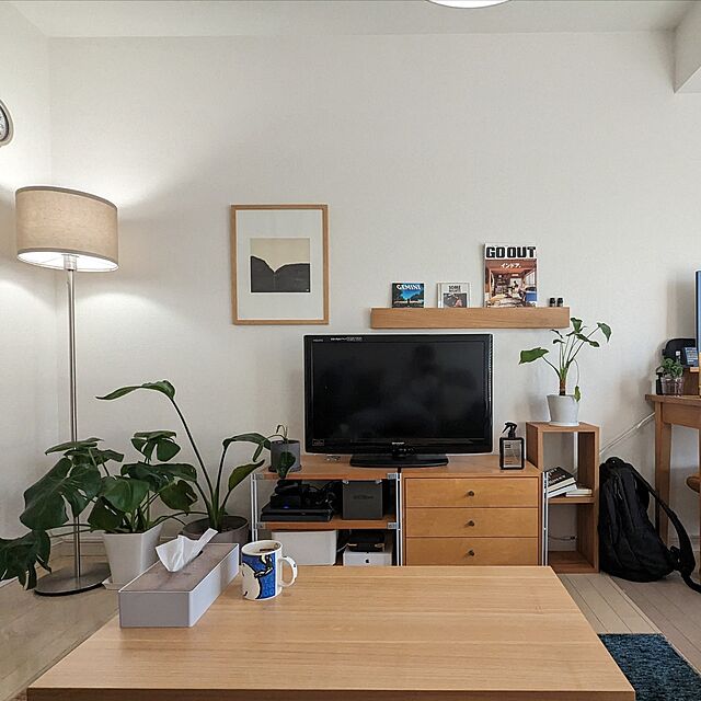 koの無印良品-無印良品 壁に付けられる家具長押 オーク材突板 88cm 良品計画の家具・インテリア写真