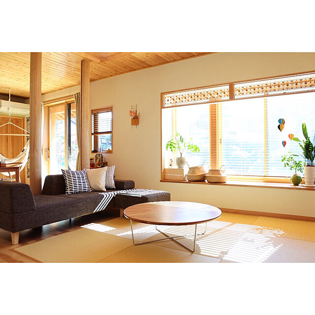 oharuの無印良品-オーガニックコットン手織クッションカバー／生成の家具・インテリア写真
