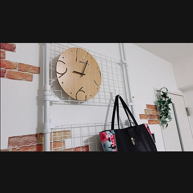 MichaNの-GIFT GARDEN 掛け時計 アナログ 壁掛け時計 おしゃれ 木製 部屋装飾 ギフト ブラック clock-01-blackの家具・インテリア写真