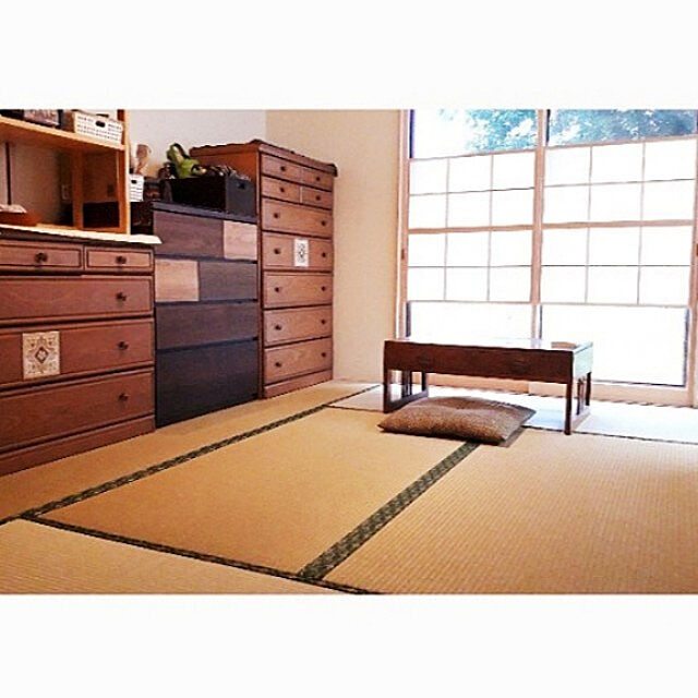 kazuraのニトリ-ローチェスト(ランダム 80LC DBR) の家具・インテリア写真