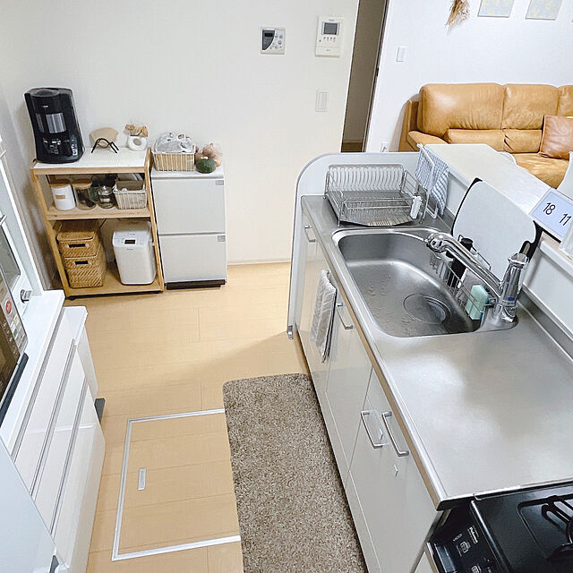 asuのニトリ-積み重ねバスケット ライド2用ふた S(ナチュラル) 収納ケース 収納ボックス の家具・インテリア写真