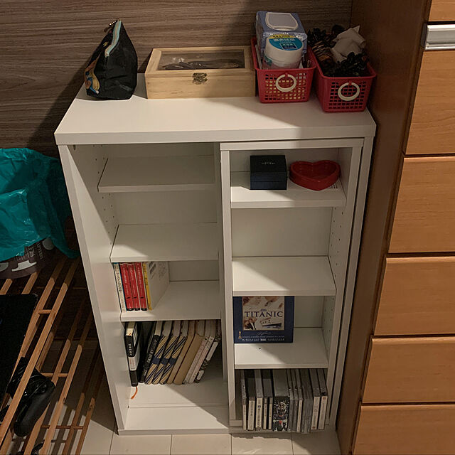hiroのニトリ-スライド本棚(モッサ 55 WH) の家具・インテリア写真