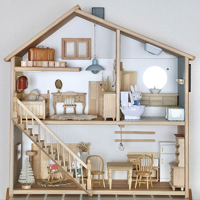 miyaのF Fityle-F Fityle セシンク家具付きミニチュア木製キャビネットにこのドールハウスのバスルームまたは装飾の家具・インテリア写真
