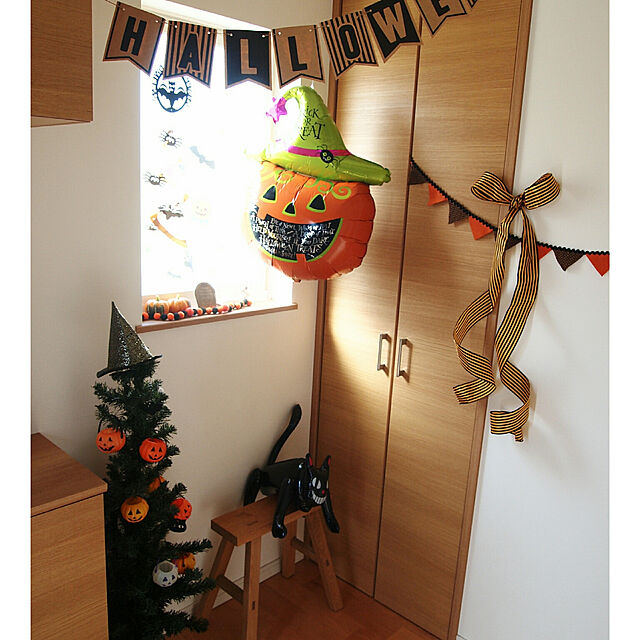 yunohaの-ハロウィーン　パンプキン　フェイス　バルーン　風船　アクセサリー　飾り付け　おもちゃの家具・インテリア写真