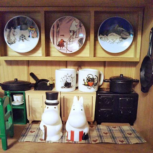 tiroruのタカラトミーアーツ-ムーミン ミニチュアアートプレート&マグ [全8種セット(フルコンプ)]の家具・インテリア写真