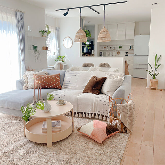 Yuzu-hiのニトリ-クッションカバー(ブラウンファー i) の家具・インテリア写真
