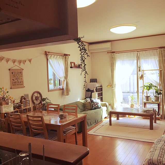 chiekawa63のニトリ-クッションカバー(PD アロハフラミンゴ17)  【送料有料・玄関先迄納品】の家具・インテリア写真