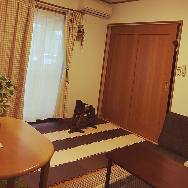 minnie__chanのニトリ-ローテーブル　クルミ(12060 DBR)  【玄関先迄納品】の家具・インテリア写真