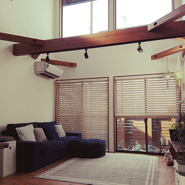 mamemackhamの-ラグ 洗える 3畳 180×240 オールシーズン 綿 スクエア 日本製 西海岸の家具・インテリア写真