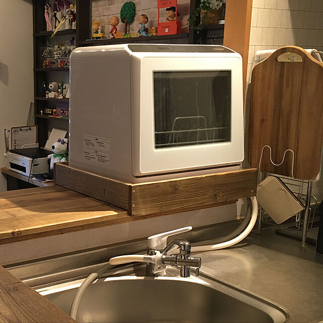 minaのサンコー-【洗浄動画あり】THANKO 水道いらずのタンク式食器洗い乾燥機 「ラクア」 (ホワイト) 2カラーの家具・インテリア写真