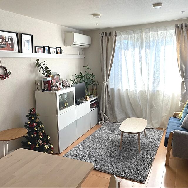 Suu2のニトリ-2人用合皮ソファ(NシールドルッキKD BK) の家具・インテリア写真