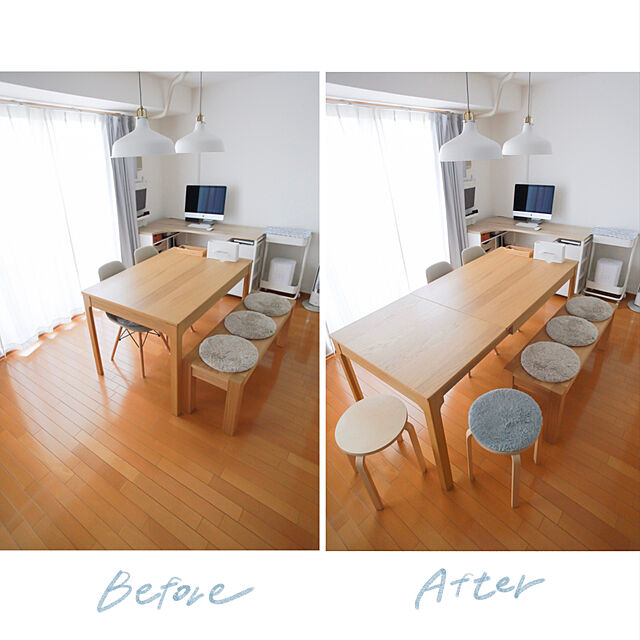 gomaのイケア-[IKEA/イケア/通販]EKEDALEN エーケダーレン 伸長式テーブル, バーチ[IE](a)(40340823)の家具・インテリア写真