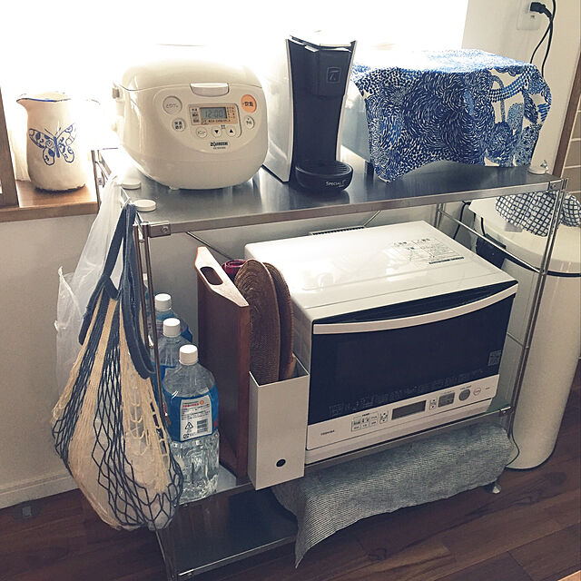 keramuの-【 メール便 可 】 marimekko ( マリメッコ ) MYNSTERI（ ミンステリ ） Tea towel （ ティータオル ) 1枚 / ホワイト×ブルー.の家具・インテリア写真