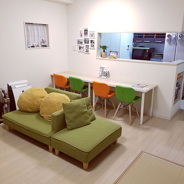 atsuのイケア-ＩＫＥＡ/イケア　LINNMON　テーブルトップ120x60 cm　ホワイトステインオーク調/ホワイトの家具・インテリア写真