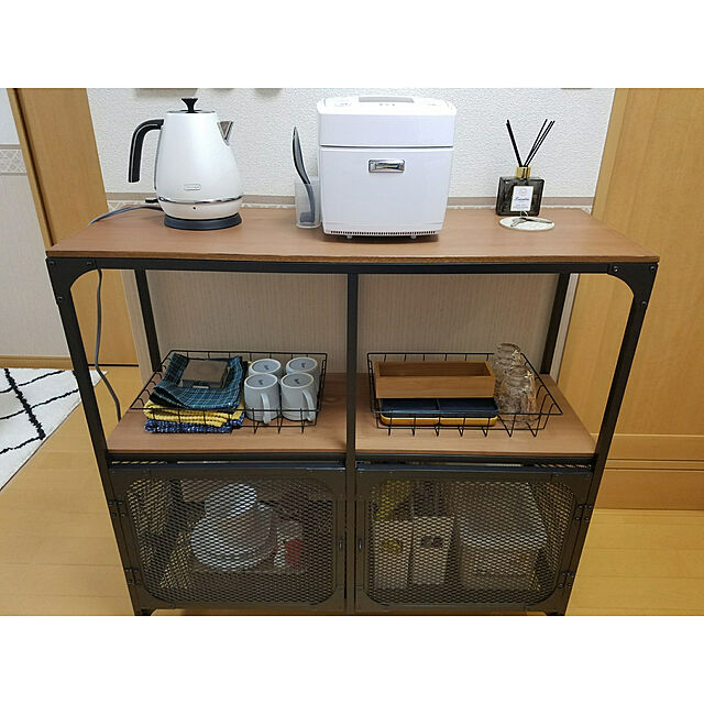 shiojiのイケア-ＩＫＥＡ/イケア　FJALLBO　シェルフユニット100x95 cm　ブラック（803.392.95）の家具・インテリア写真