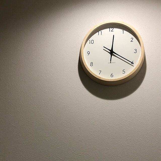 加藤木工 KATOMOKU Muku Clock 7 ナチュラル 電波時計 連続秒針