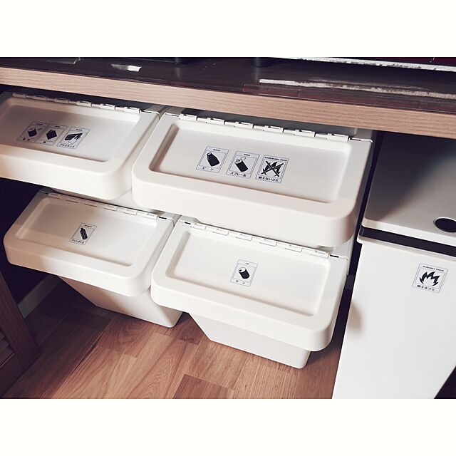 t.house...のSORTERA-IKEA(イケア) SORTERA 分別ゴミ箱 ふた付 ホワイトの家具・インテリア写真
