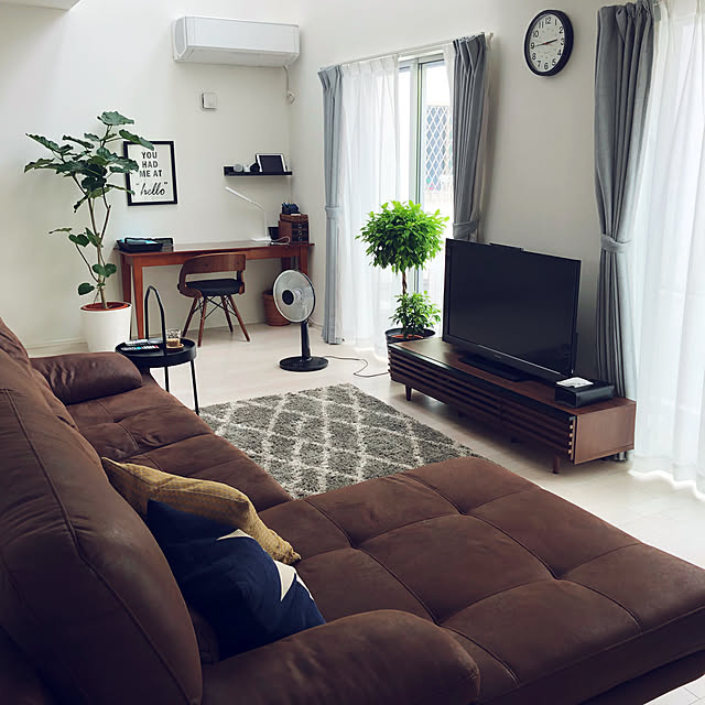 ma08のニトリ-遮光2級カーテン(レーナ グレー 100X200X2) の家具・インテリア写真