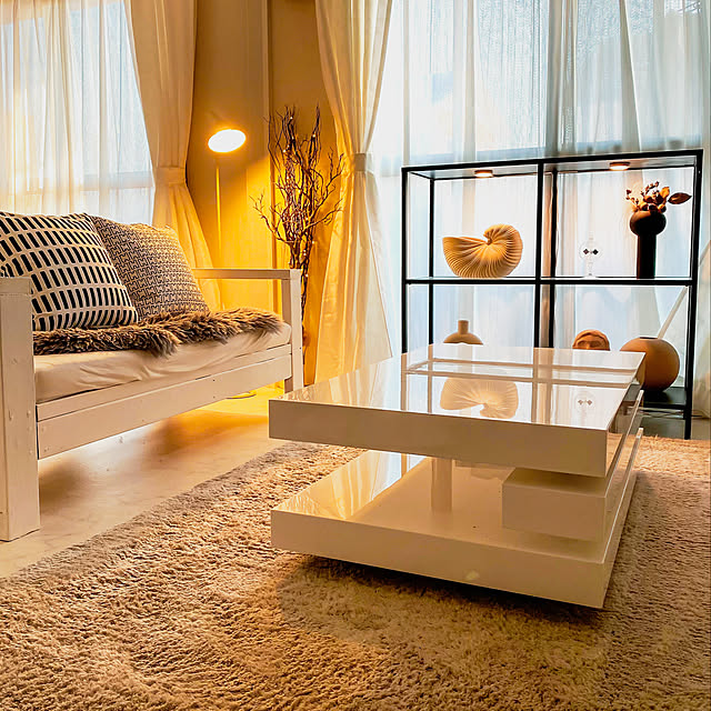 写真付きレビュー カーテン 白 ホワイト マシュマロ オーダーカーテン おしゃれ かわいい 白い 真っ白 モノトーン 生地 白いカーテン 無地 非遮光 人気 形状記憶の通販商品 口コミ情報 Roomclipショッピング