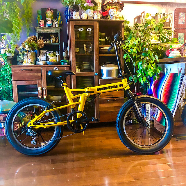 mgyの-折り畳み自転車 HUMMER FDB207 TANK (イエロー) ハマー FDB 207 タンク FOLDING BIKE フォールディングバイクの家具・インテリア写真