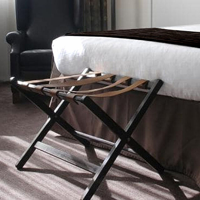 Hotel-Bedのホテル備品販売-ウッドバゲージラック50 (ウォルナット・背なし)の家具・インテリア写真
