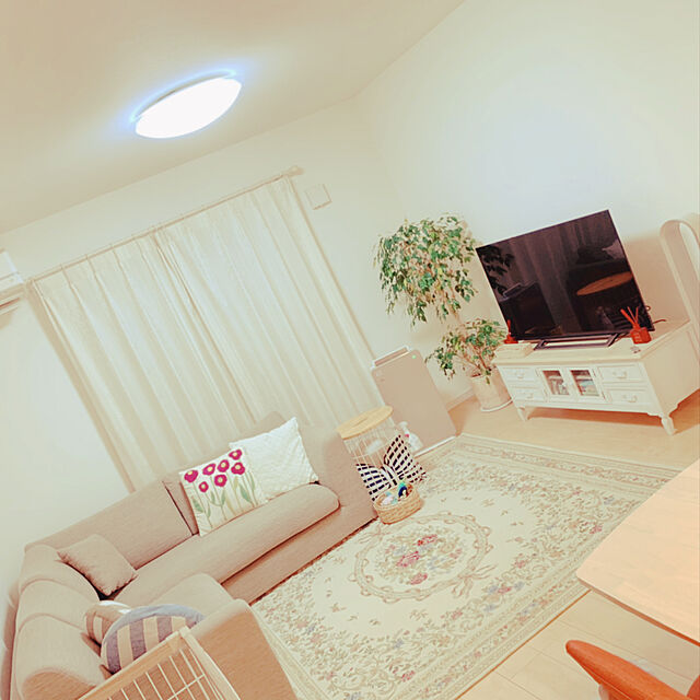 meme________chanのニトリ-コーナーソファ(NポケットA3 DR-DMO-R) の家具・インテリア写真
