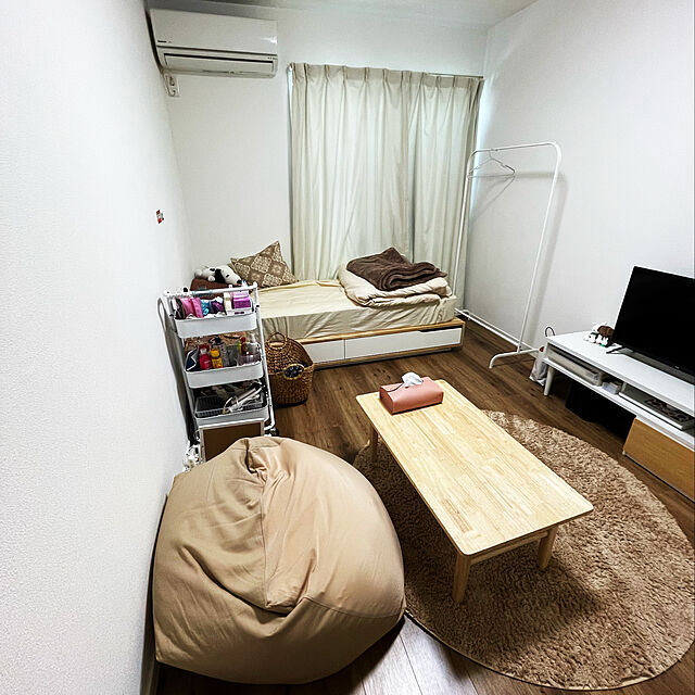 iwasiの-ラグ カーペット ラグマット 円形 洗える 北欧 約140cm 丸 シャギーラグ マイクロファイバー ルシアの家具・インテリア写真