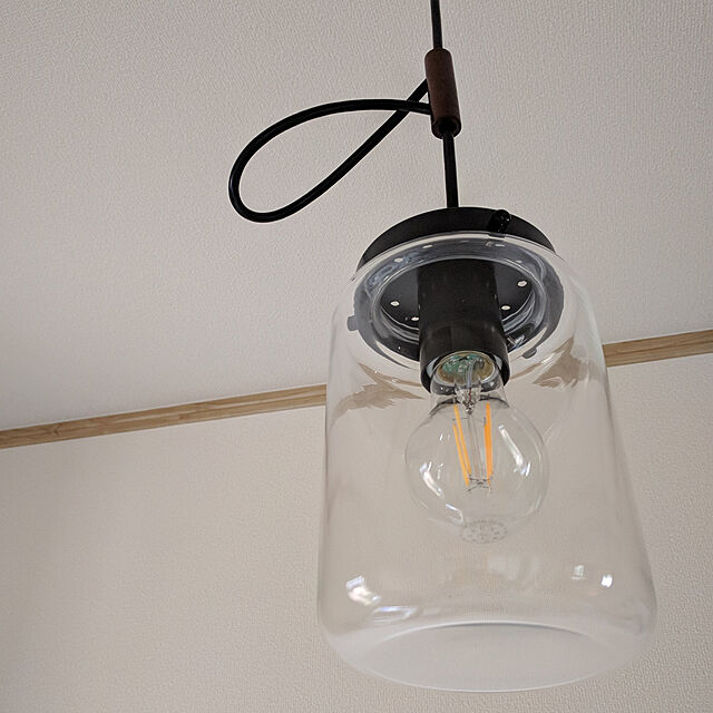 cojicojiの-ペンダントライト LED電球対応 1個 照明 天井 天井照明 おしゃれ 間接照明 ガラス 瓶 デザイン照明 ヴィンテージ調 リビング テレワーク 在宅の家具・インテリア写真