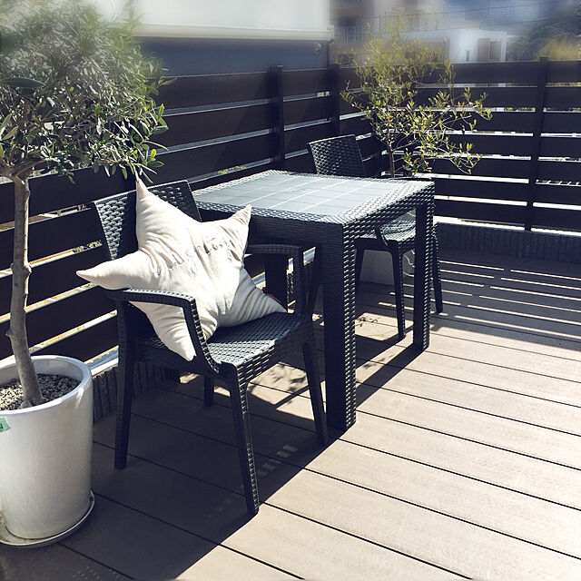 n_homeの-ガーデンテーブルセット ラタン調 テーブル チェア 3点セット イタリア製 STERA(ステラ) 軽量　防水の家具・インテリア写真