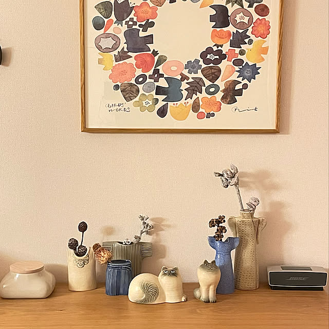 写真付きレビュー Lisa Larson リサ ラーソン オブジェ ワードローブ ベーススカート 花瓶 水色 フラワーベース インテリア ペン立て の通販商品 口コミ情報 Roomclipショッピング