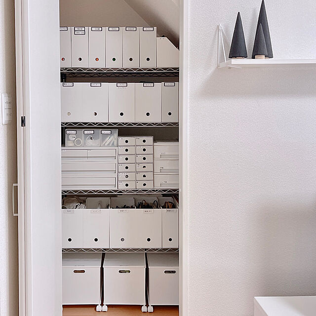 mikiの無印良品-無印良品 ポリプロピレン小物収納ボックス6段 A4タテ ホワイトグレー 約幅11×奥行24.5×高さ32cm 良品計画の家具・インテリア写真