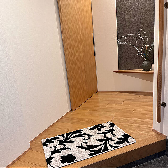 Sakaのイケヒコ・コーポレーション-トルコ製 ウィルトン織り 玄関マット カービング  約50×80cm ブラック 2051139の家具・インテリア写真
