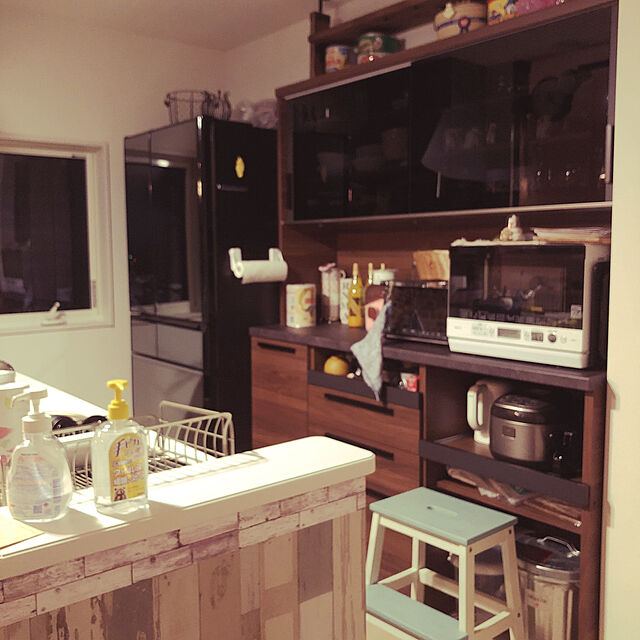 aomameの-パモウナ SY 食器棚 160×50 ダイニングボード ホワイト ナチュラル オーク ウォールナットの家具・インテリア写真