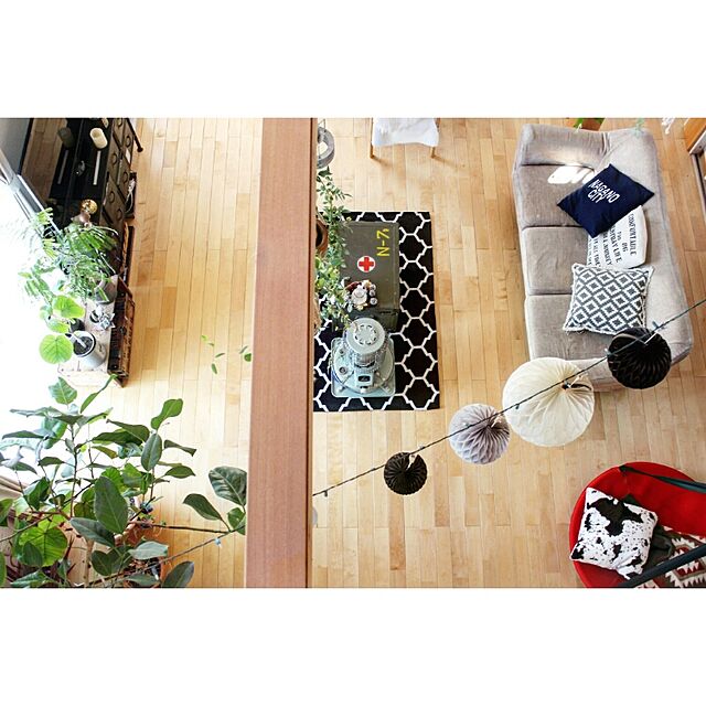 coKoのニトリ-クッションカバー(AKチェック2 GY)  【送料有料・玄関先迄納品】の家具・インテリア写真