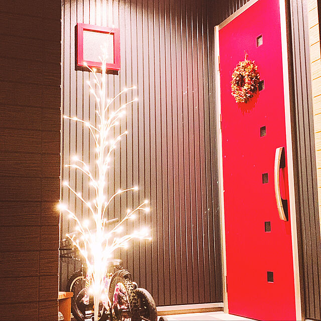 kikoriの-送料無料 クリスマスツリー LEDブランチツリー 180cm ホワイト W スイッチ  おしゃれ xmas イルミネーション 飾り 電飾 fjbkの家具・インテリア写真
