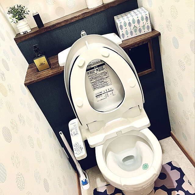 na1412のオカトー-オカトー 拭ける 撥水 トイレマット フラワー 55×60cm 抗菌 防臭 北欧風の家具・インテリア写真