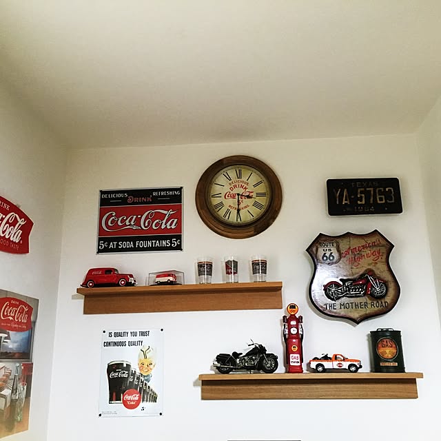 コカコーラ 看板 サインボタン ホーロー看板 羽付 フェザー ダイナー