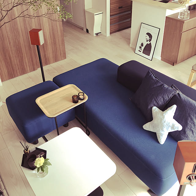mugi1123の無印良品-ソファベンチ用テーブル・メラミン天板の家具・インテリア写真