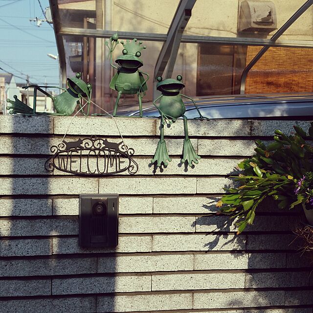 akiramama0110の-ブリキ カエル チェアー 腰掛け オーナメントの家具・インテリア写真