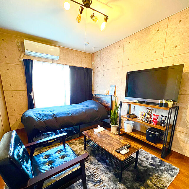 KNJのBeemyi-Beemyiベッドフレーム シングル ベッド 2口コンセント 1USB bed frame single bed 収納棚付き 耐荷重200Kg (ブラック, 97*203*30cm)の家具・インテリア写真