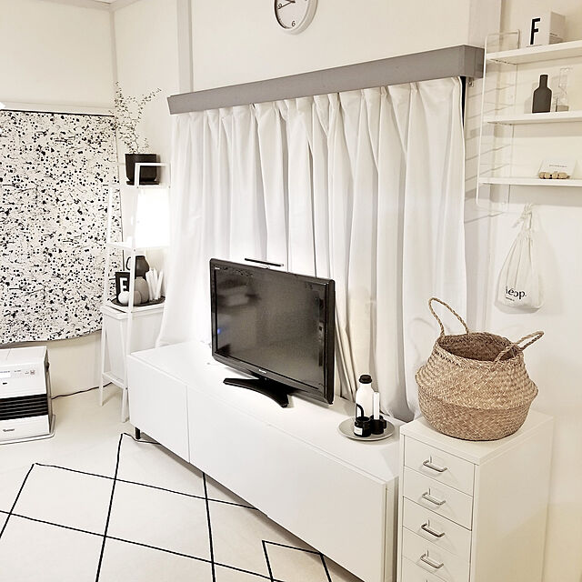YUKIのイケア-【IKEA -イケア-】LERBERG -レールベリ- シェルフユニット 隙間収納 ホワイト 35x148 cm (001.685.27)の家具・インテリア写真
